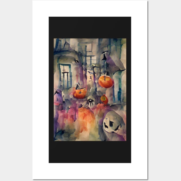 HALLOWEEN PUMPKIN PARTY IN SOUTH OF FRANCE Wall Art by sailorsam1805